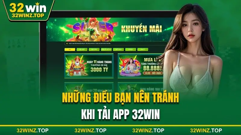 Điều nên tránh khi tải app 32win